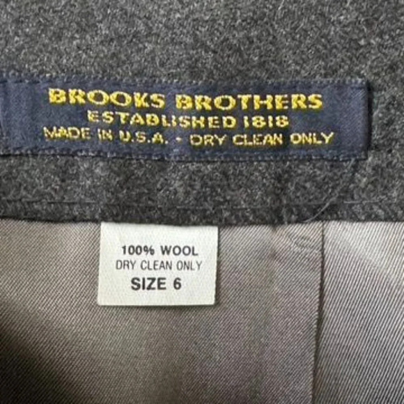Brooks Brothers Gray Wool Pencil Skirt size 6 Vintage New without tags - Picture 6 of 8